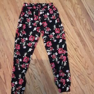 Floral joggers